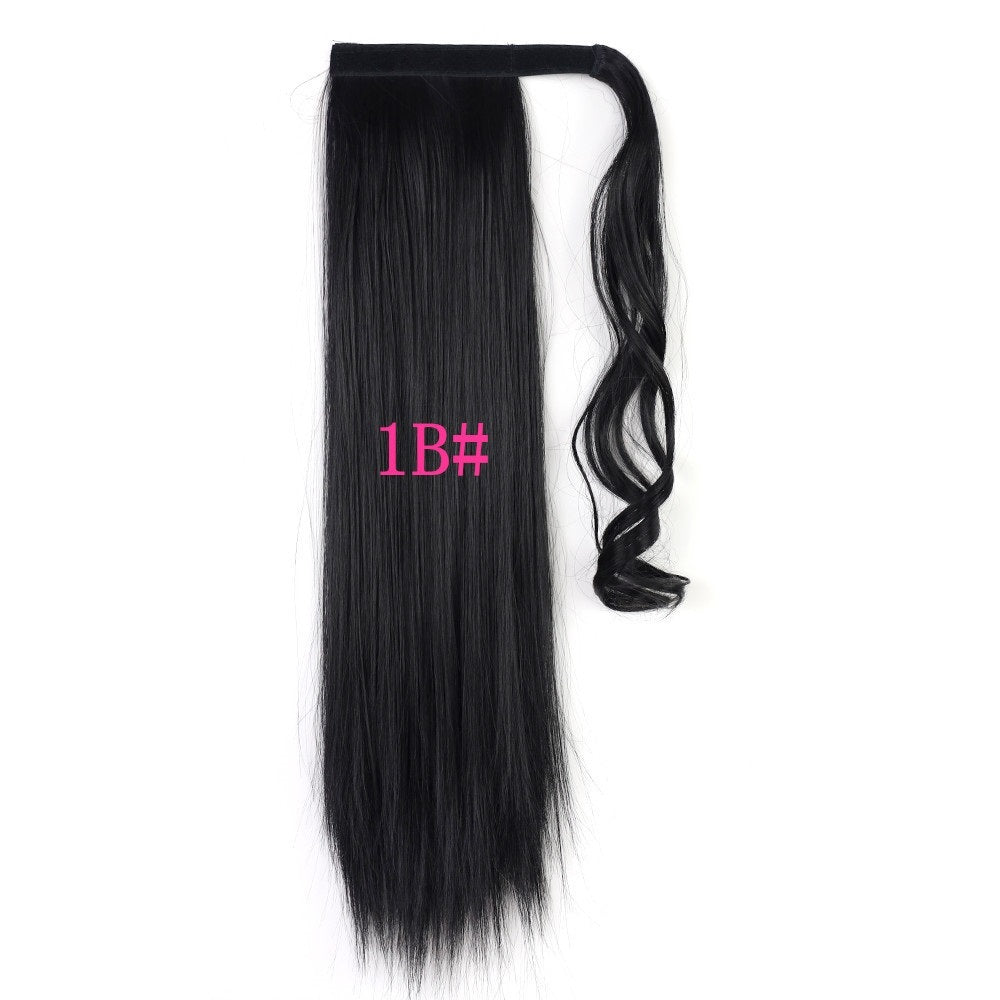 Long Straight Wrap-Around Synthetic Ponytail Extension