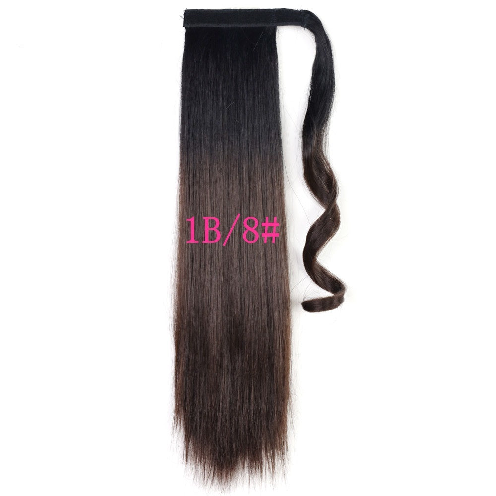 Long Straight Wrap-Around Synthetic Ponytail Extension