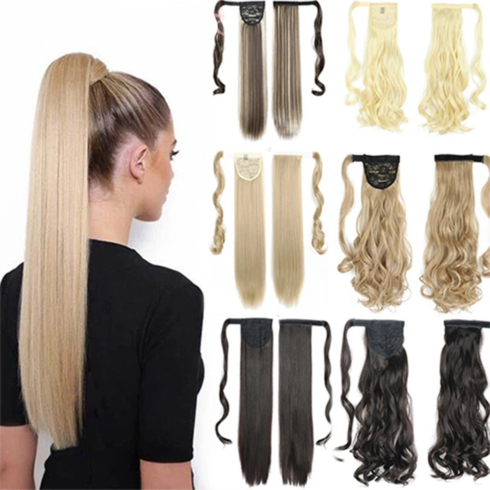 Long Straight Wrap-Around Synthetic Ponytail Extension