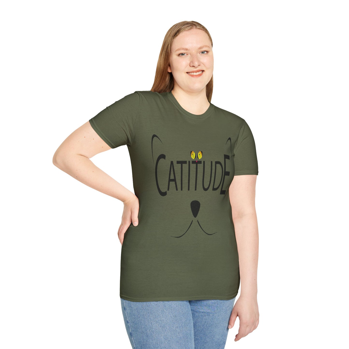 Catitude T-Shirt - Unisex Softstyle Tee